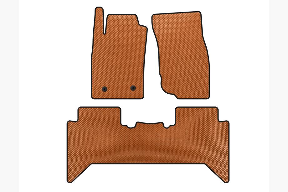 Toyota Hilux 2006-2015 гг. Коврики EVA V2 (Оранжевые) Image