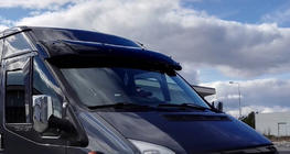 Ford Transit 2000–2014 гг. Козырек на лобовое стекло (черный глянец, 5мм) фото 13
