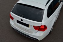 BMW 3 серия E90/E91 2005-2011 гг. Накладка на задний бампер нержавейка (2006-2008, SW) фото 1