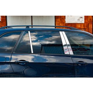 Накладки на дверные стойки из нержавеющей стали BMW X5 E70 2007-2013 гг. фото 4