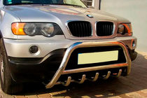 BMW X5 E53 1999–2006 гг. Кенгурятник WT003 (нержавейка) фото 2