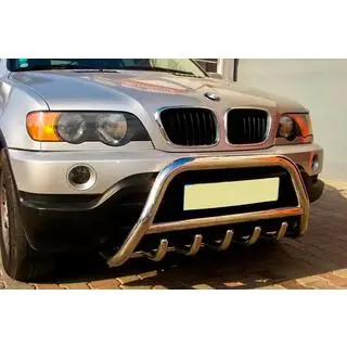 Кенгурятник WT003 (нержавейка) BMW X5 E53 1999–2006 гг. фото 2