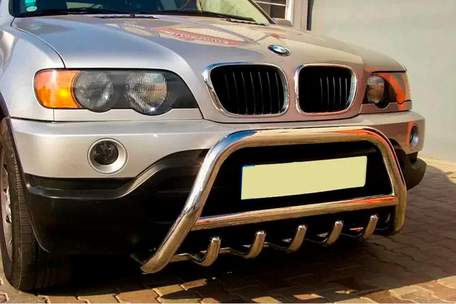 BMW X5 E53 1999–2006 гг. Кенгурятник WT003 (нержавейка) Фото 2