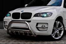 BMW X6 E71 2008–2014 гг. Кенгурятник WT003 (нержавейка) 60мм фото 1