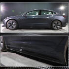Tesla Model 3 2017- гг. Накладки на пороги V4 (2017-2023, Карбон) фото 5