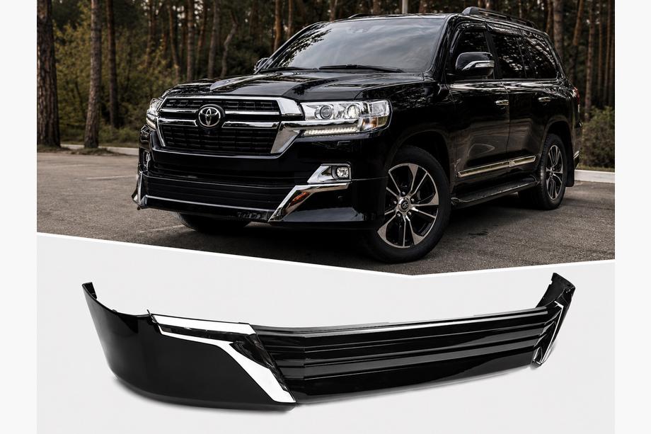 Toyota Land Cruiser 200 2007-2021 гг. Передняя накладка 2016↗ (Executive 2021) Черный Image
