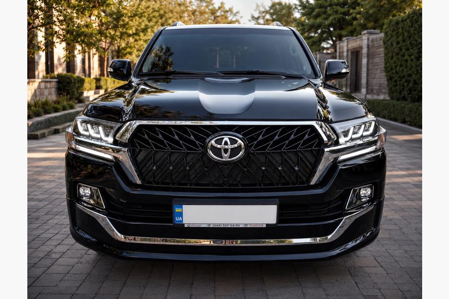 Toyota Land Cruiser 200 2007-2021 гг. Передняя накладка 2016↗ (Executive 2019) Белый Фото 6