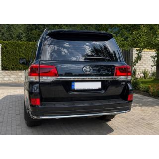 Задняя накладка с хромом 2016↗ (Executive 2019/2021) Toyota Land Cruiser 200 2007-2021 гг. фото 2