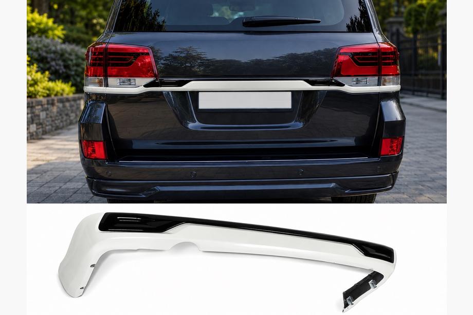 Toyota Land Cruiser 200 2007-2021 гг. Задний диффузор 2016-2021 (Executive 2016) Белый Image