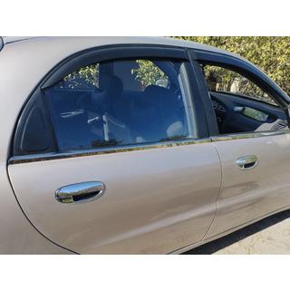 Окантовка окон нержавейка (4 шт) Chevrolet Lanos 1998–2017 гг. фото 1