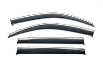 Hyundai Santa Fe 4 2018-2023 гг. Ветровики с хромированным молдингом Niken Luxury (2020-2023, 4 шт) фото 1