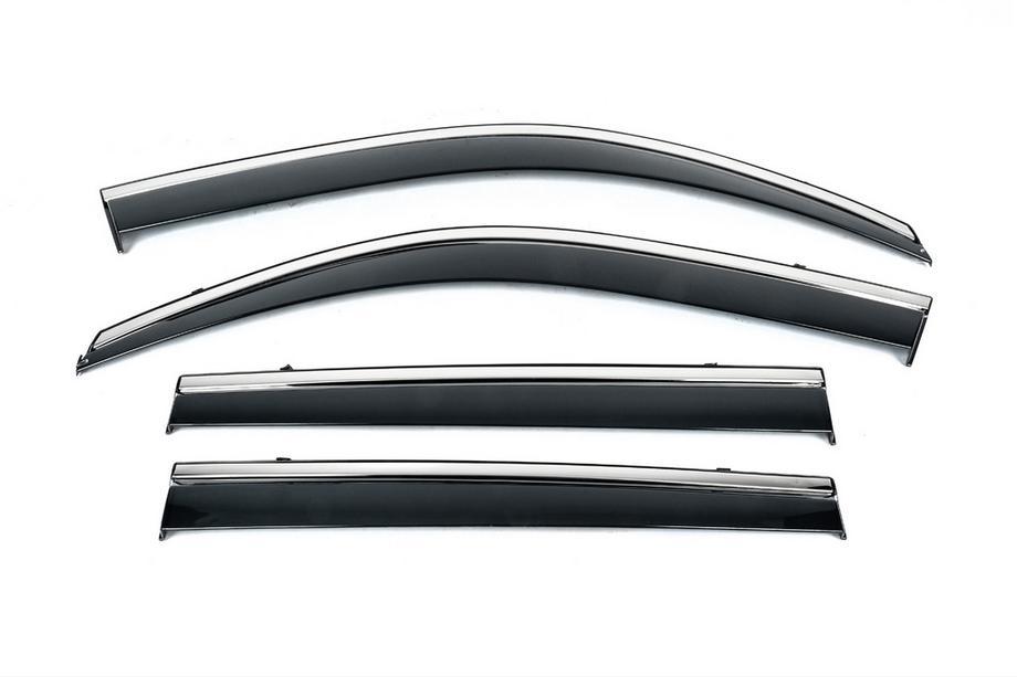 Lexus GS 2005-2011 гг. Ветровики с хромированным молдингом Niken Luxury (4 шт) Image