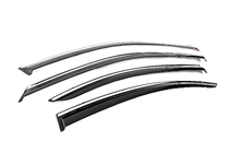 Lexus ES 2006-2011 гг. Ветровики с хромированным молдингом Niken Luxury (4 шт) фото 3