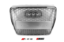 Audi A6 C6 2004-2011 гг. Передняя Решетка RS-Style (Серый с Хромом) фото 1