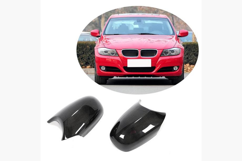 BMW 3 серия E90/E91 2005-2011 гг. Накладки на зеркала (для 2008-2011, Карбон) Image