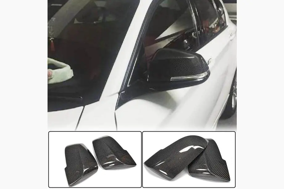 BMW 7 серия F01/F02 2008-2015 гг. Накладки на Зеркала V3 (Карбон) Image