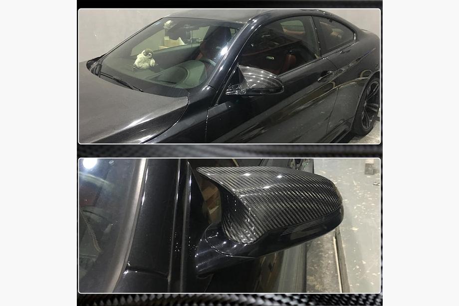 BMW 4 серия F32/F33/F36 2012-2020 гг. Накладки на Зеркала V2 (для F82/F83, Карбон) Фото 3