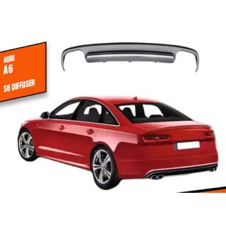 Диффузор заднего бампера DPT V1 (2011-2014) Audi A6 C7 2011-2017 гг. фото 1
