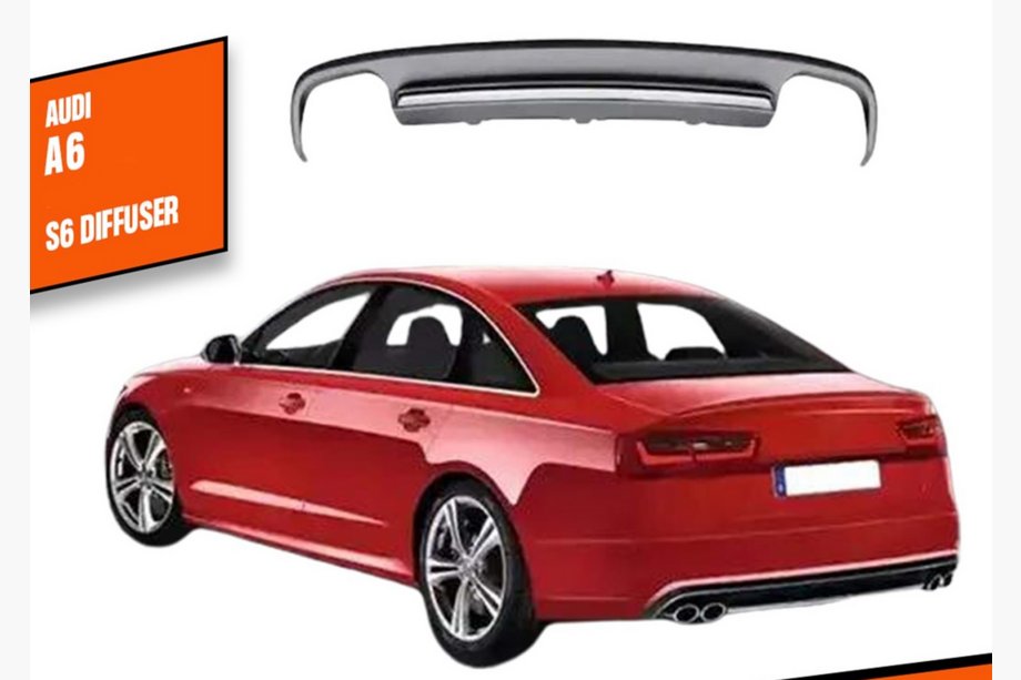 Audi A6 C7 2011-2017 гг. Диффузор заднего бампера DPT V1 (2011-2014) Image