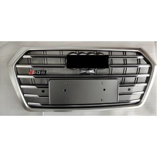 Передняя решетка SQ-Style (2017-2020, черная с хромом) Audi Q5 2017-2025 гг.