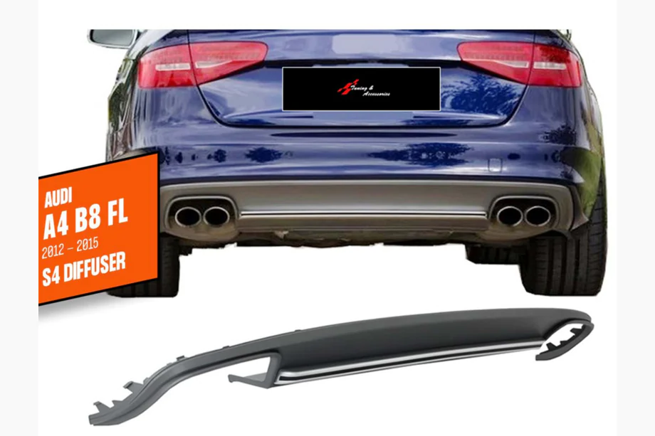 Audi A4 B8 2007-2015 гг. Диффузор заднего бампера DPT V1 (2012-2015) Image