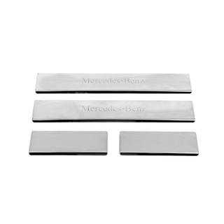 Накладки на пороги Carmos V1 (4 шт, нержавейка) Mercedes ML W164 2005-2011 гг. фото 2