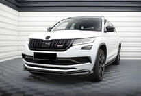 Skoda Kodiaq 2016-2023 гг. Передний Лип DPT (Черный Глянец) фото 2