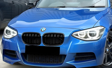 BMW 1 серия F20/F21 2011-2019 гг. Решетки радиатора M-Look (2011-2014, Черный Глянец) фото 1