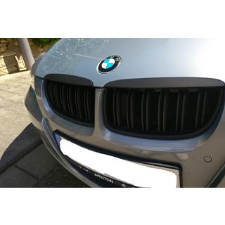 Решетки радиатора M-Look (для E-90/91 2005-2008, Черный Матовый) BMW 3 серия E90/E91 2005-2011 гг. фото 1