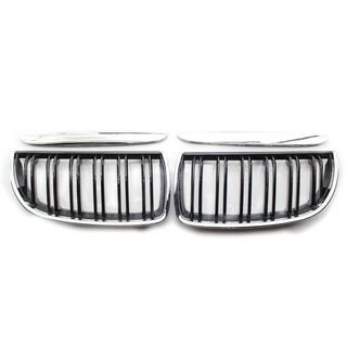 Решетки Ноздри M-Look (для E-90/91 2005-2008, Черный Глянец с Хромированной Окантовкой) BMW 3 серия E90/E91 2005-2011 гг. фото 2