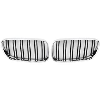 Решетки M-Look (для 2010-2013, черный глянец с хромированной окантовкой) BMW 3 серия E92/E93 2006–2013 гг. фото 2