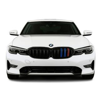 Решетки M-Look V2 (2018-2022, M-Color с черной окантовкой) BMW 3 серия G20/G21 2018- гг. фото 1