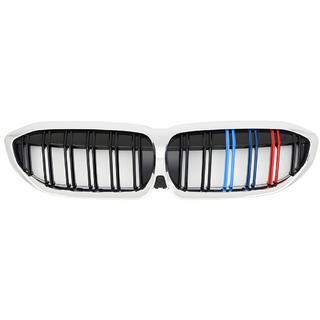 Ноздри M-Look V2 (2018-2022, M-Color с хромированной окантовкой) BMW 3 серия G20/G21 2018- гг. фото 2