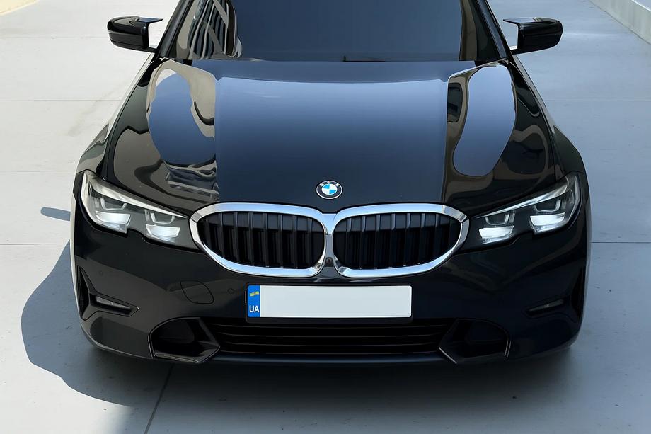 BMW 3 серия G20/G21 2018- гг. Ноздри 1 Полоса (2018-2022, Черный Глянец с Хромированной Окантовкой) Фото 1