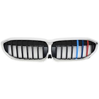 Ноздри 1 Bar (2018-2022, M-Color с хромированной окантовкой) BMW 3 серия G20/G21 2018- гг. фото 2
