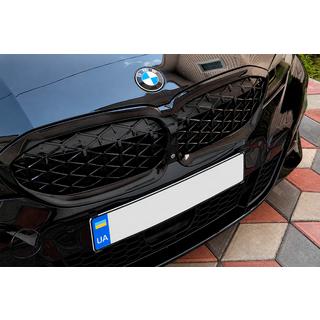 Ноздри Diamond Black (2018-2022, черная окантовка) BMW 3 серия G20/G21 2018- гг. фото 1