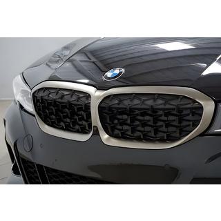 Ноздри Diamond Black (2018-2022, хромированная окантовка) BMW 3 серия G20/G21 2018- гг. фото 1