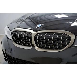 Ноздри Diamond Silver (2018-2022, окантовка матовый хром) BMW 3 серия G20/G21 2018- гг. фото 3