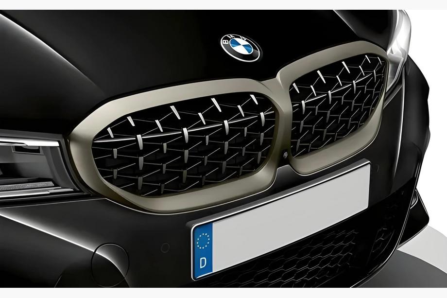 BMW 3 серия G20/G21 2018- гг. Ноздри Diamond Silver (2018-2022, окантовка матовый хром) Фото 1