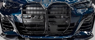 BMW 4 серия G22/23/26 2020- гг. Ноздри M-Look (для G26, Черный Глянец) фото 3
