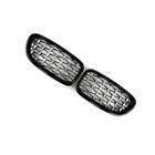 BMW 5 серия F10/F11 2010–2016 гг. Ноздри Diamond Silver (черная окантовка) фото 3