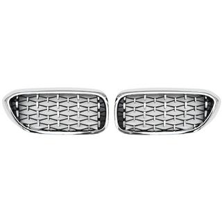 Жабры Diamond Silver V1 (2017-2020, хромированная окантовка) BMW 5 серия G30/G31 2017–2023 гг. фото 2