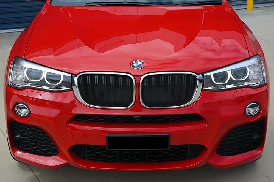 BMW X4 F26 2014-2018 гг. Ноздри M-Look (Черный Глянец с Хромированной Окантовкой) Image