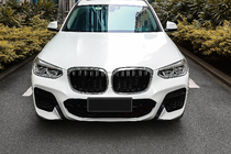 BMW X3 G01 2018- гг. Решетка радиатора M-Look (2018-2021, Черный Глянец с Хромированной Окантовкой) фото 1