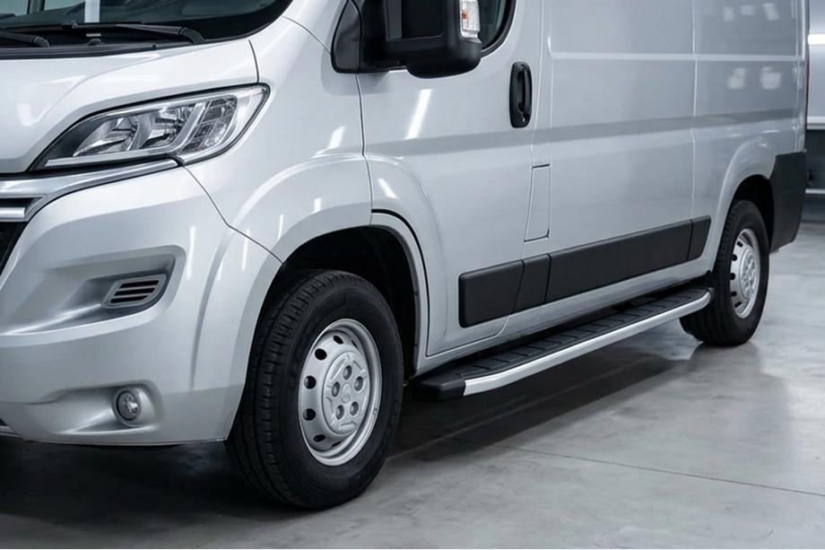 Citroen Jumper 2007-2025 гг. Боковые Подножки Fullmond (2 шт, алюминий) Image