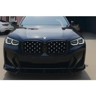 Ноздри Diamond Silver (2021+, черная окантовка) BMW X3 G01 2018- гг. фото 1