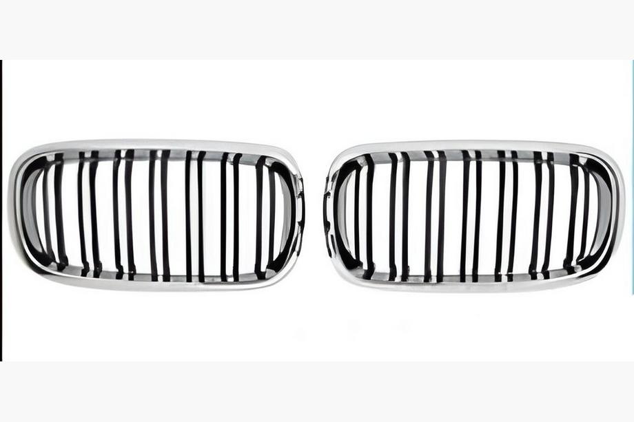 BMW X6 F16 2014-2019 гг. Ноздри M-Look (Черный Глянец с Хромированной Окантовкой) Фото 2