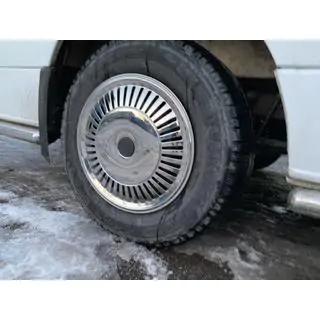 Колпаки из нержавейки Звезда (1-катковые, комплект 4 шт) Volkswagen Crafter 2006-2016 гг. фото 3