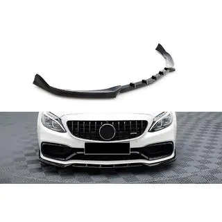 Передний лип DPT (2017-2020, Черный Глянец) Mercedes C-сlass W205 2014-2021 гг. фото 1