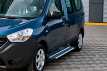 Dacia Dokker 2013-2022 гг. Боковые пороги X5-тип (2 шт., алюминий) фото 1